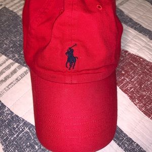 Red polo hat
